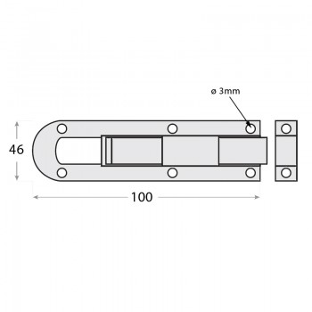 Riegel Schlossriegel Türschlossriegel Türriegel Schwarz - WZD DMX - 2