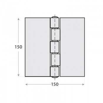 Anschweißscharnier Scharnier Torscharniere  Anschweißband - ZMC DMX - 2