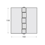 Anschweißscharnier Scharnier Torscharniere  Anschweißband - ZMC DMX - 2