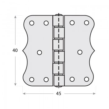 Scharnier Türscharnier Scharniere - 4 stk - ZO DMX - 2