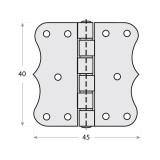 Scharnier Türscharnier Scharniere - 4 stk - ZO DMX - 2
