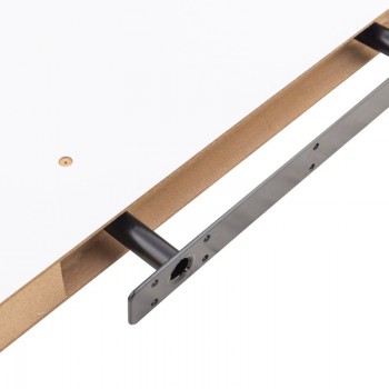 Regalbrett Wandregal Schweberegal - FSG, 118x23,5 cm - weiß hochglanz Velano - 7