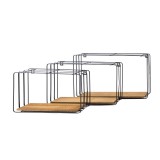 Loft Wandregal Komplettset Metallregal - FWL 1 Velano - 2