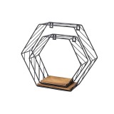 Loft Wandregal Komplettset Metallregal Hängeregal Hexagon - FWL 3 Velano - 3