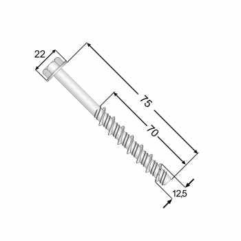 Betonschrauben Sechskant- Betonschraube 12,5mm - 20 Stk - PBW DMX - 4