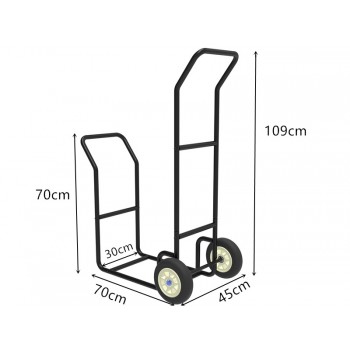 Kaminholzwagen Kaminholzkorb Holzwagen 70x45x109 - TGD 1 GRINDI IN THE GARDEN - 6