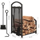 Kaminholzregal Kaminholzständer Holzaufbewahrung 42x37x68 - Druri Grindi - 8