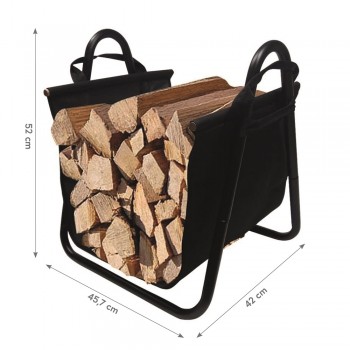 Kaminholzregal Kaminholzständer Holzaufbewahrung 45x42x52 - Hout Grindi - 8