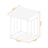 Kaminholzregal Kaminholzständer Holzaufbewahrung 110x70x145 - Rakau I Grindi - 8