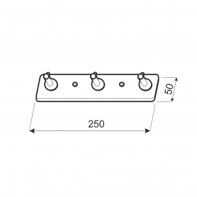 Garderobenleiste, Kleiderhaken,Garderobenhaken, Wandhaken - WUE CHROM Velano - 3