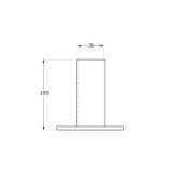 Stützenfuß Pfostenträger zum Regenschirm 38x105x100 - PDP Feuerverzinkt GRUNDLINE - 2