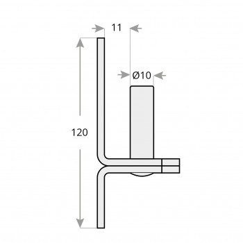 Kloben Klobenhalter Torkloben Plattenhaken Zink gelb - UCO DMX - 3