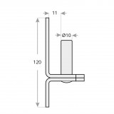 Kloben Klobenhalter Torkloben Plattenhaken Zink gelb - UCO DMX - 3 Kloben Klobenhalter Torkloben Plattenhaken Zink gelb - UCO DMX - 3