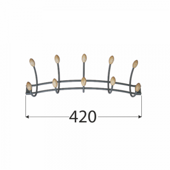 Garderobenleiste, Kleiderhaken,Garderobenhaken, Wandhaken - WUB Velano - 4