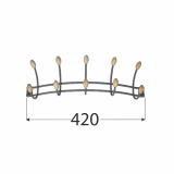 Garderobenleiste, Kleiderhaken,Garderobenhaken, Wandhaken - WUB Velano - 4