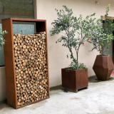 Kaminholzregal Kaminholzständer Holzaufbewahrung 80x30x160 - Fusta Grindi - 7