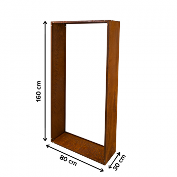Kaminholzregal Kaminholzständer Holzaufbewahrung 80x30x160 - Fusta Grindi - 8