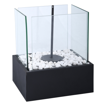 Freistehender rechteckiger Biokamin - 25x21x28 Apo Esschert Design - 2