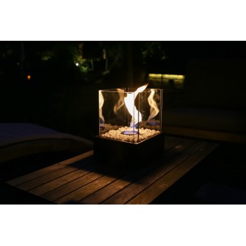 Freistehender rechteckiger Biokamin - 25x21x28 Apo Esschert Design - 3