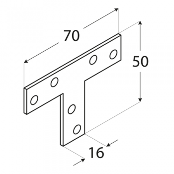 Flachverbinder Verbindungsplatte Holzverbinder - Dekorativ - gelb - KT 1 DMX - 2