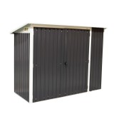 Gerätehaus Geräteschuppen Gartenhaus aus Metall - Cornus - 112x243x176 Grindi - 2