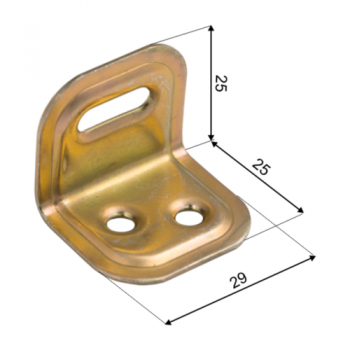 Lochplattenwinkel gelb - FKS 1 DMX - 2