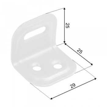 LOCHPLATTENWINKEL WEIß - FKS 1 DMX - 4