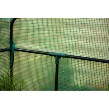 Foliengewächshaus Treibhaus Pflanzenhaus mit Regal - 143x143x195 - Grün Grindi - 9