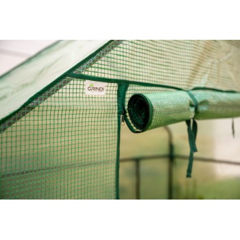 Foliengewächshaus Treibhaus Pflanzenhaus mit Regal - 143x143x195 - Grün Grindi - 10