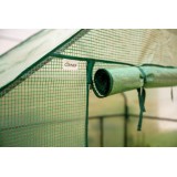 Foliengewächshaus Treibhaus Pflanzenhaus mit Regal - 143x143x195 - Grün Grindi - 10