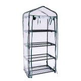 Foliengewächshaus Treibhaus Pflanzenhaus mit Regal - 70x50x158 Grindi - 1