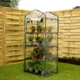 Foliengewächshaus Treibhaus Pflanzenhaus mit Regal - 70x50x158 Grindi - 3