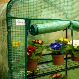 Foliengewächshaus Treibhaus Pflanzenhaus - mit 4 Gitterböden 70x50x158 Grindi - 5