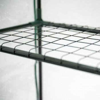 Foliengewächshaus Treibhaus Pflanzenhaus mit Regal - 143x143x195 Grindi - 9