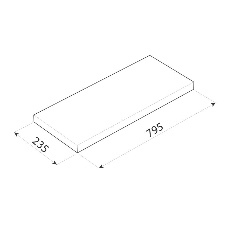 Regalbrett, Wandregal, Regalsysteme, Regalbodenträger, Regale FS 795x235