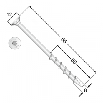 Porenbetonschraube mit flachem Kopf - GS DMX - 2