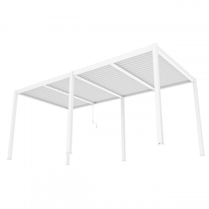 Garten Pergola Pavillon Terrassendach mit aufklappbarem Dach weiss - Kea III 6x3m Grindi - 2