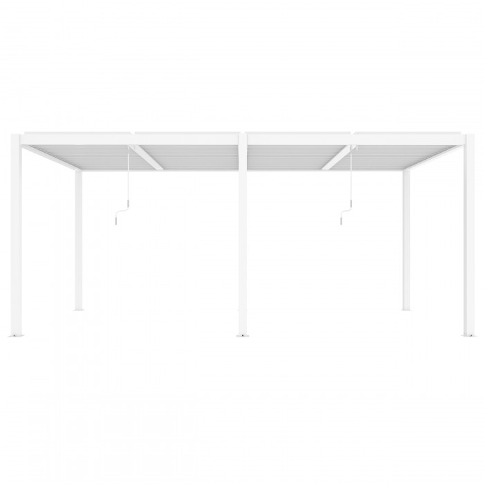 Garten Pergola Pavillon Terrassendach mit aufklappbarem Dach weiss - Kea III 6x3m Grindi - 14