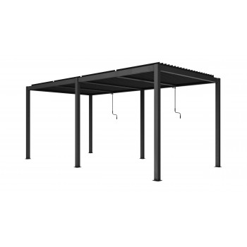 Garten Pergola Pavillon Terrassendach mit aufklappbarem Dach grau - Kea III 6x3m Grindi - 12