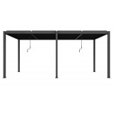 Garten Pergola Pavillon Terrassendach mit aufklappbarem Dach grau - Kea IV 6x4mm Grindi - 13