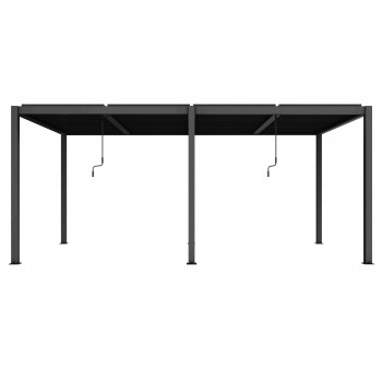 Garten Pergola Pavillon Terrassendach mit aufklappbarem Dach grau - Kea V 8x4m Grindi - 13