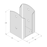 DEKORATIV STÜTZENFUSS PFOSTENTRÄGER PFOSTENANKER ANTHRAZIT - PSPW DMX - 2