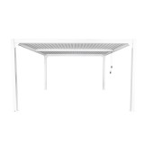 Garten Pergola Pavillon Terrassendach mit aufklappbarem Dach weiss - Kea VI 4x4m Grindi - 2