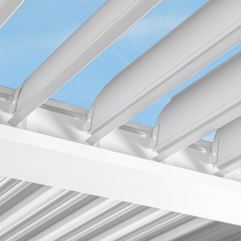 Garten Pergola Pavillon Terrassendach mit aufklappbarem Dach Weiß - Kea II 3x4m Grindi - 3