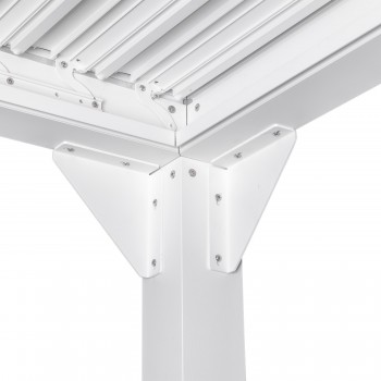 Garten Pergola Pavillon Terrassendach mit aufklappbarem Dach Weiß - Kea II 3x4m Grindi - 6