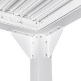 Garten Pergola Pavillon Terrassendach mit aufklappbarem Dach Weiß - Kea II 3x4m Grindi - 6