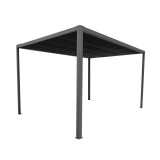 Terrassenpergola, Grau, Aluminium mit automatisches Dach + Led - Paros I 3x4m Grindi - 1