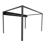 Terrassenpergola, Grau, Aluminium mit automatisches Dach + Led - Paros I 3x4m Grindi - 2