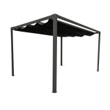 Terrassenpergola, Grau, Aluminium mit automatisches Dach + Led - Paros I 3x4m Grindi - 4