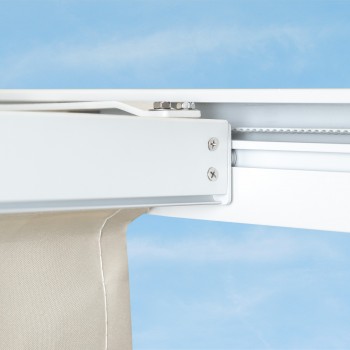 Terrassenpergola, weiß, Aluminium mit Automatikdach - Paros I 3x4m Grindi - 8